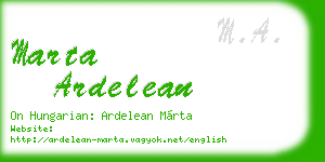 marta ardelean business card