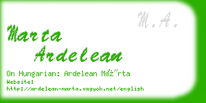 marta ardelean business card